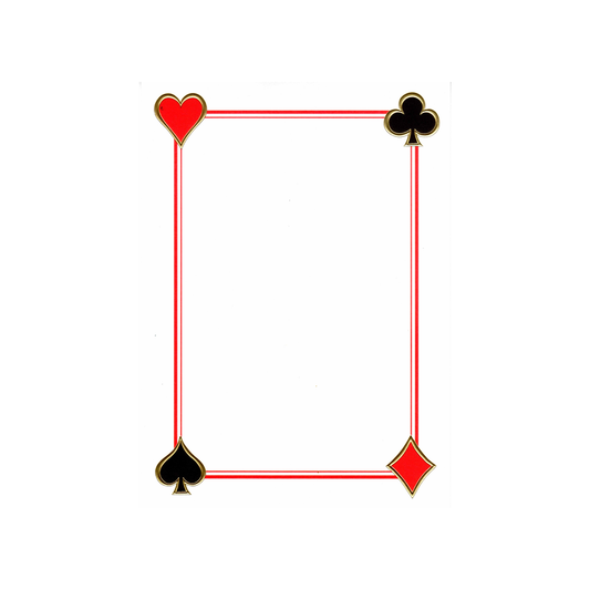 PLAYING CARDS (BLACK JACK) - BLANK INVITATION