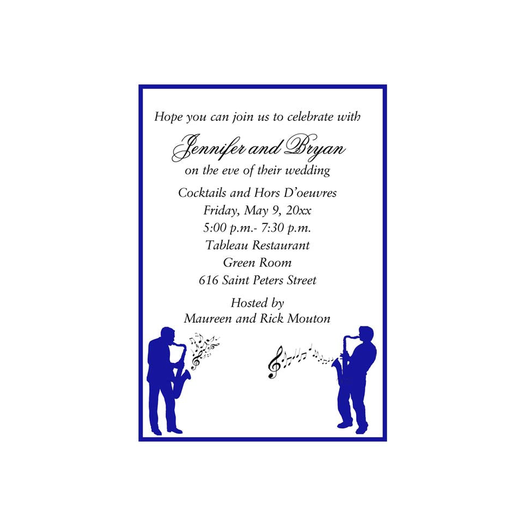 PLAY THAT JAZZ CUSTOM INVITATION