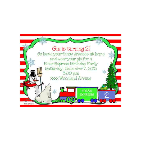 POLAR TRAIN CUSTOM INVITATION