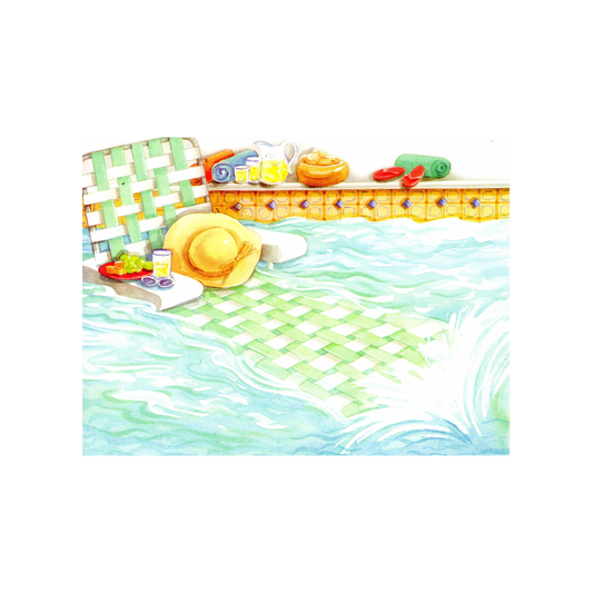POOL LOUNGER - BLANK STOCK INVITATION