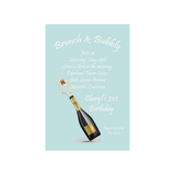 POPPED CHAMPAGNE BOTTLES CUSTOM INVITATION