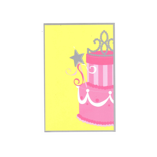 PRINCESS CAKE - BLANK STOCK INVITATION