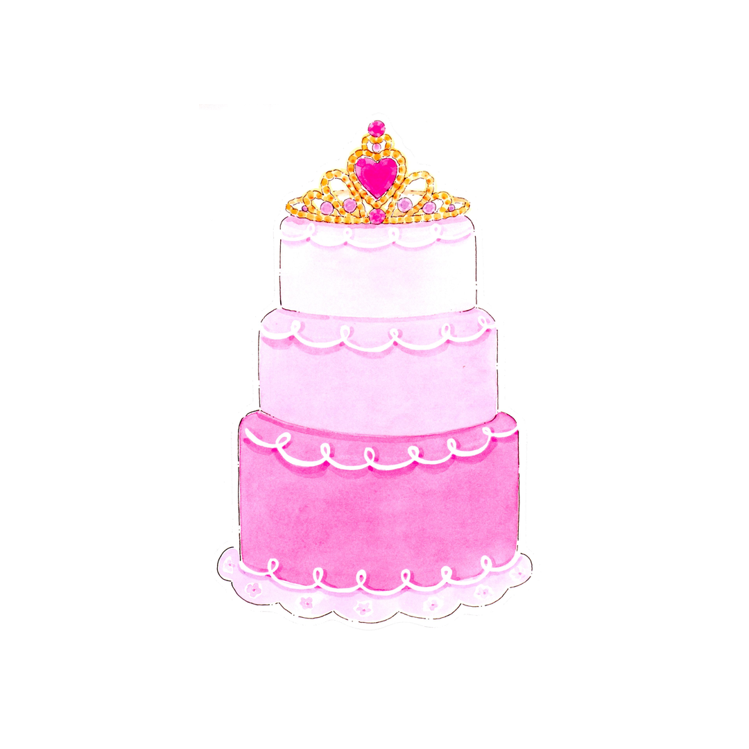 PRINCESS CAKE - BLANK STOCK INVITATION