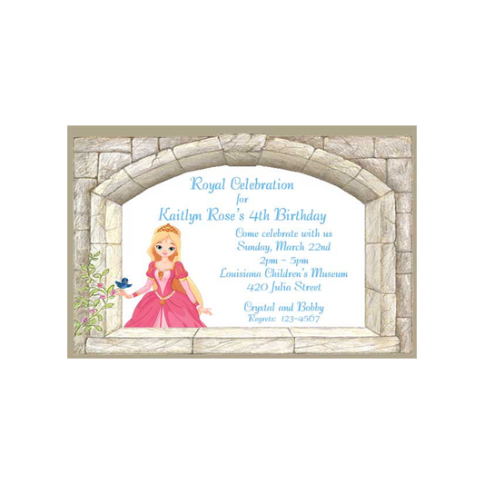 PRINCESS IN HER CASTLE CUSTOM INVITATION