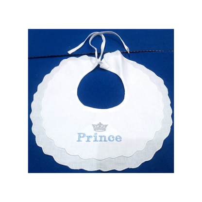PRINCE COLLAR BIB WITH SCALLOP EDGE