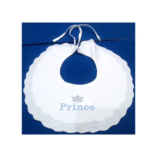 PRINCE COLLAR BIB WITH SCALLOP EDGE