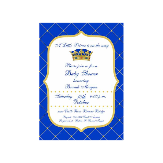 PRINCE CROWN CUSTOM INVITATION