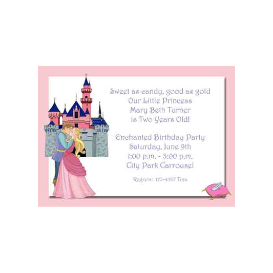 PRINCE, PRINCESS AND CASTLE 2 CUSTOM INVITATION