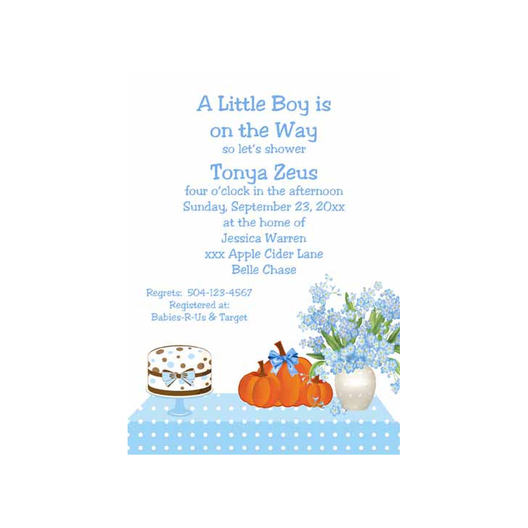 PUMPKIN TABLE SCAPE CUSTOM INVITATION