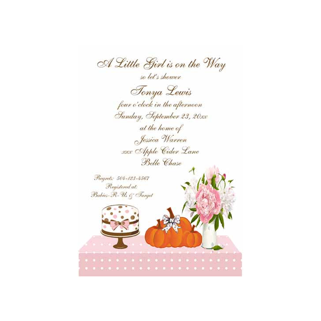 PUMPKIN TABLE SCAPE CUSTOM INVITATION
