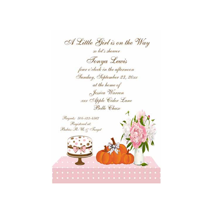 PUMPKIN TABLE SCAPE CUSTOM INVITATION