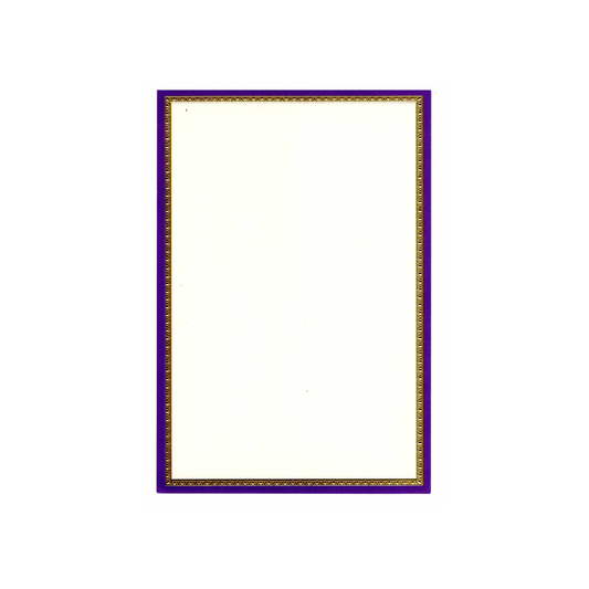 PURPLE AND GOLD FOIL BORDER (GALILEO) - BLANK INVITATIONS