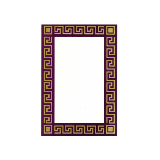 PURPLE AND GOLD FOIL (DELPHI) - BLANK INVITATION