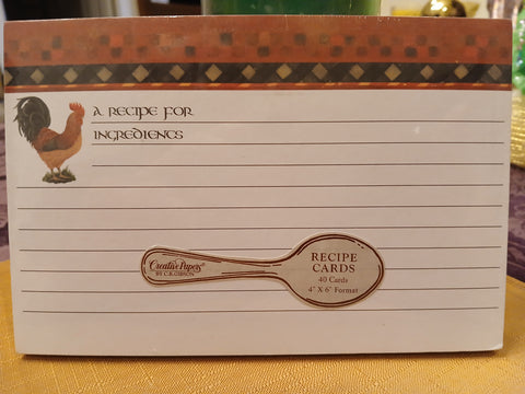 CHANTICLEER RECIPE CARDS