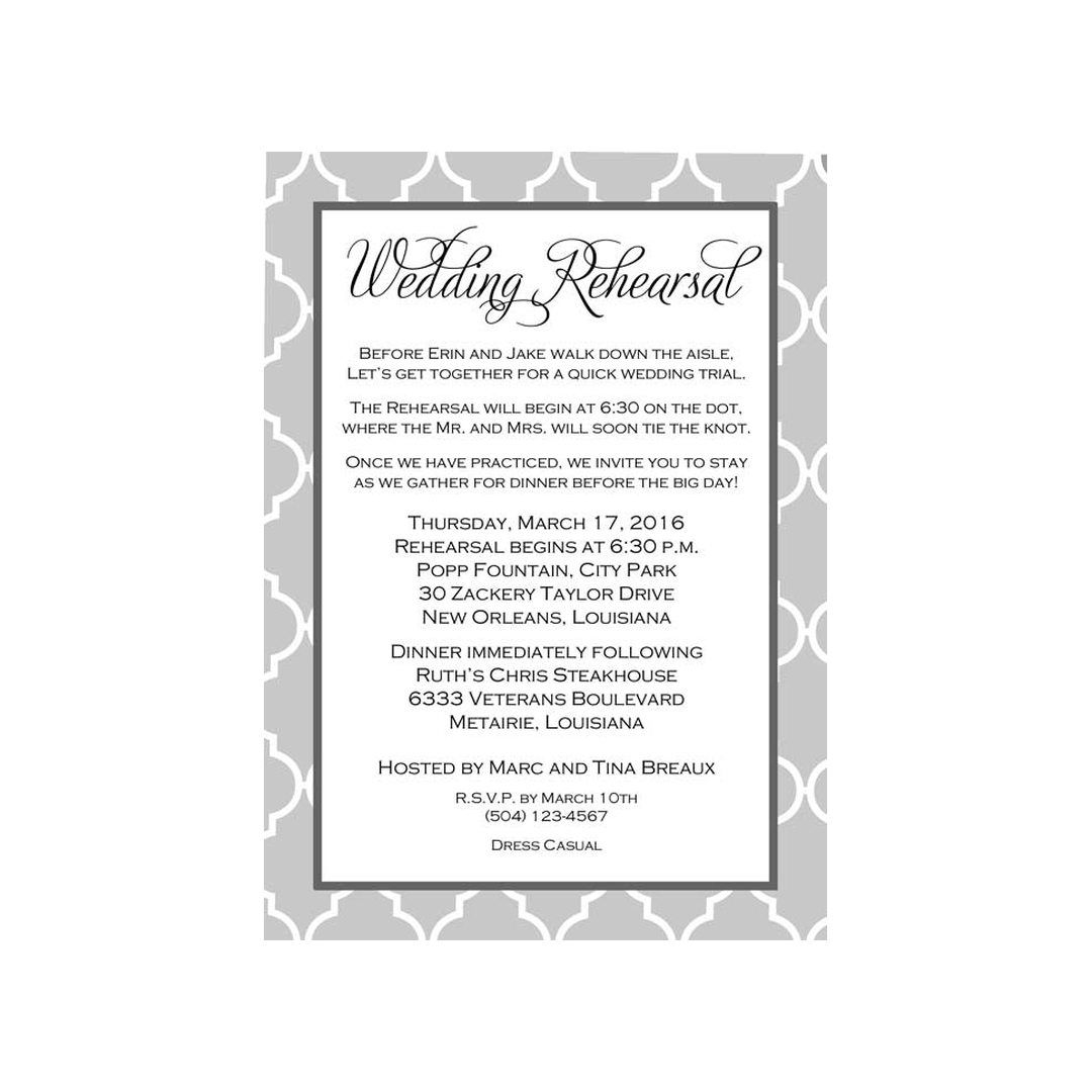 QUAD BORDER CUSTOM INVITATION