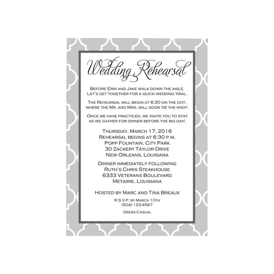 QUAD BORDER CUSTOM INVITATION