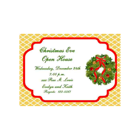 QUAD WREATH CUSTOM INVITATION