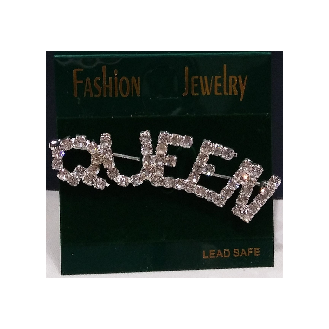 QUEEN RHINESTONE PIN/BROOCH