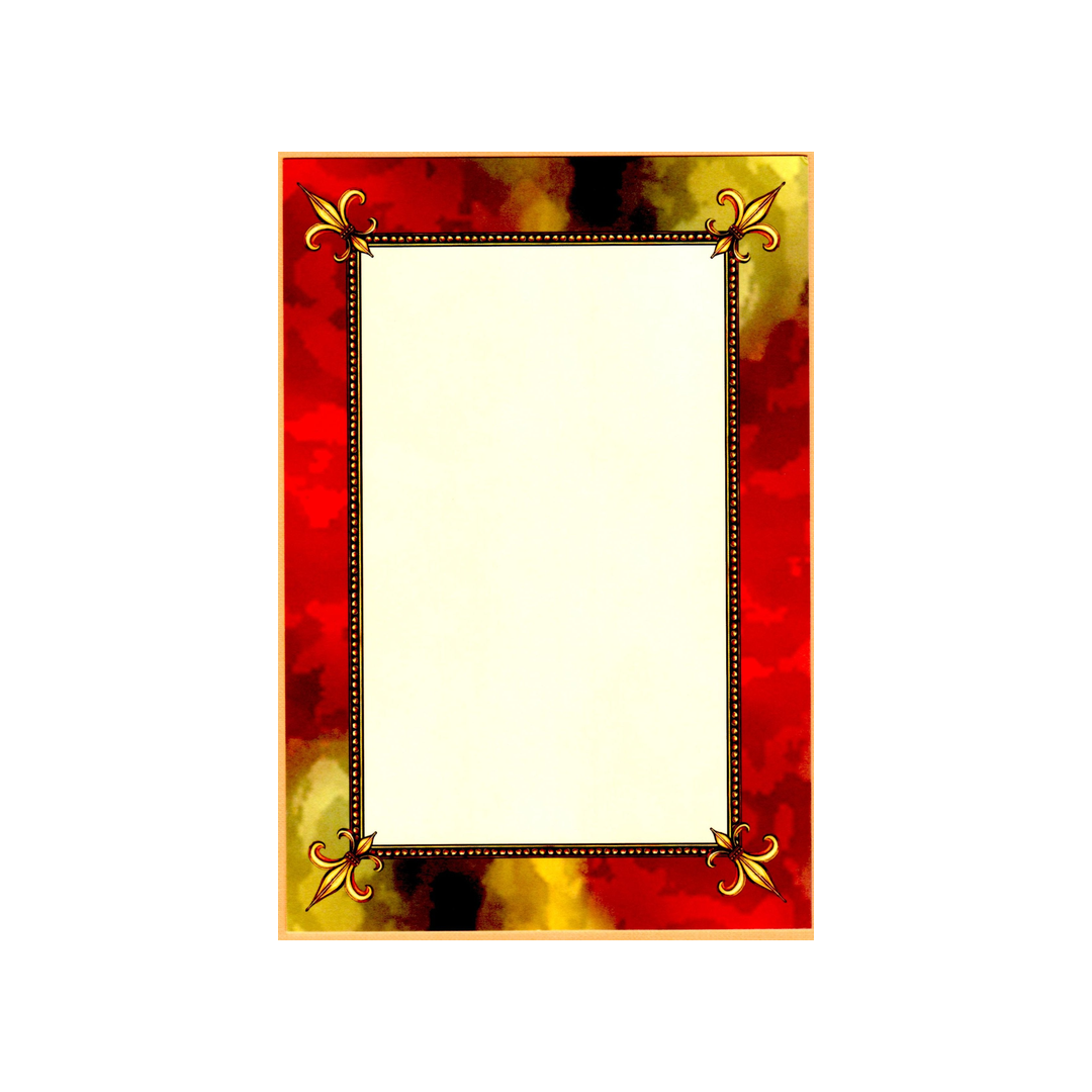 RED AND GOLD FDL - BLANK STOCK INVITATION