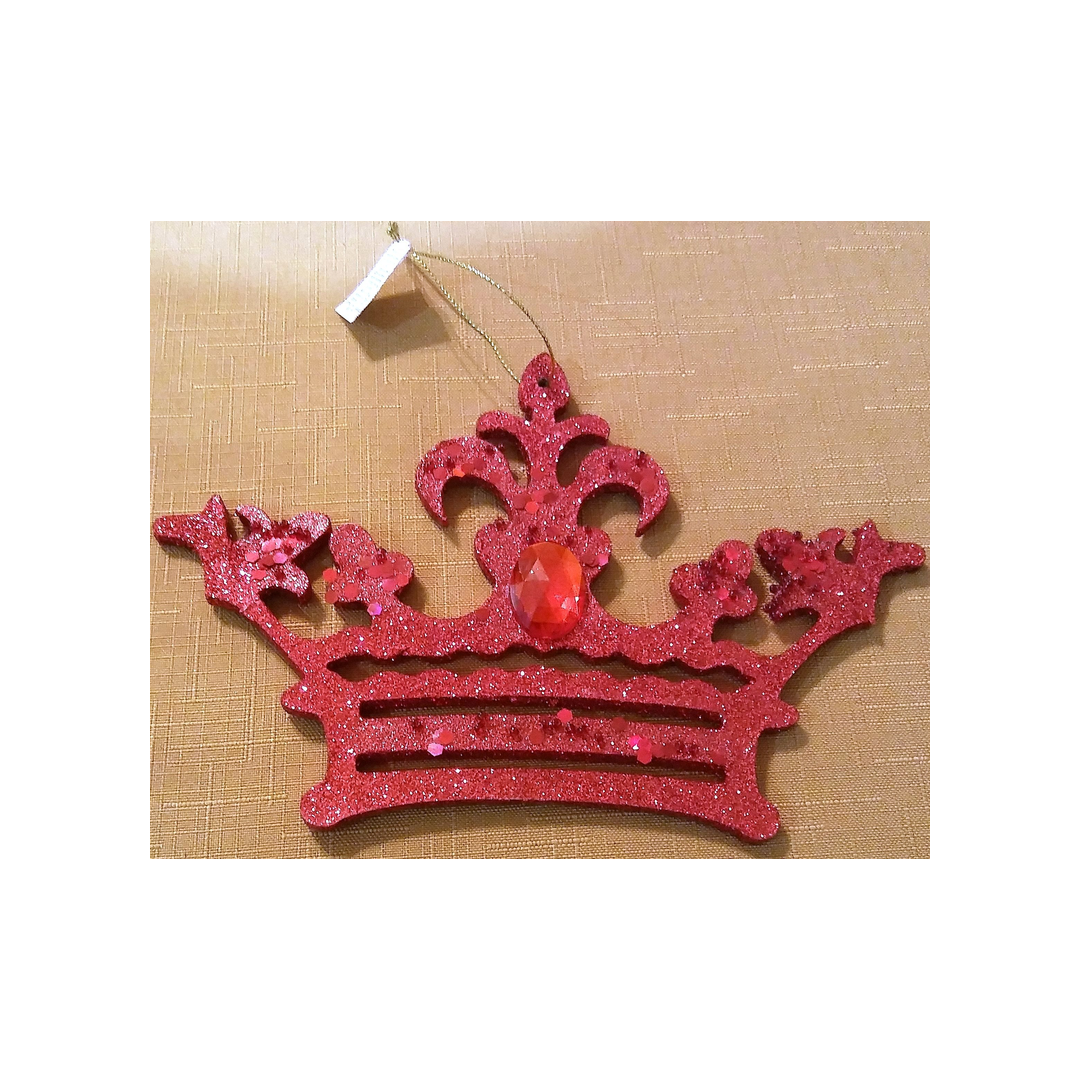 RED GLITTER CROWN