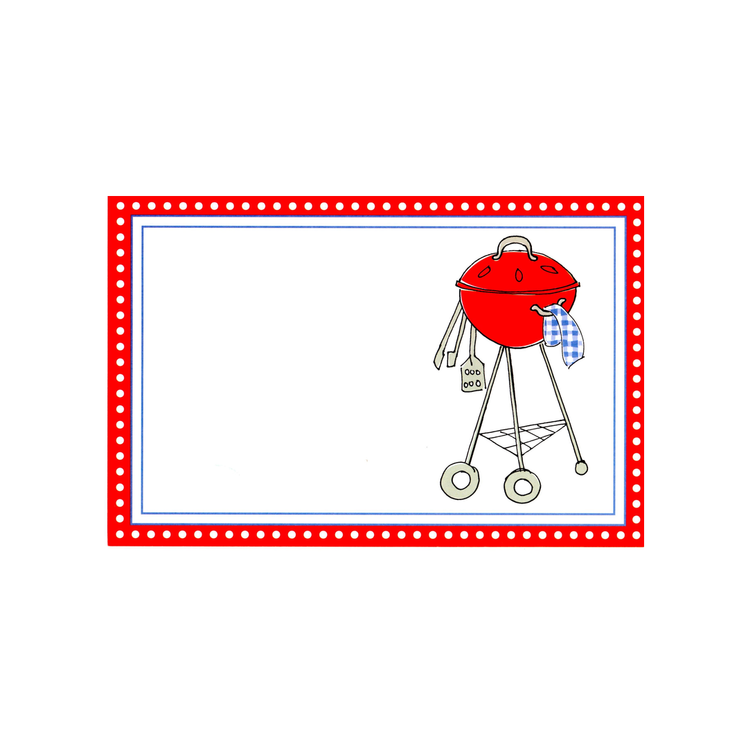 RED GRILL - BLANK STOCK INVITATION