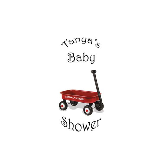 RED WAGON PERSONALIZED GIFT OR CALLING CARDS