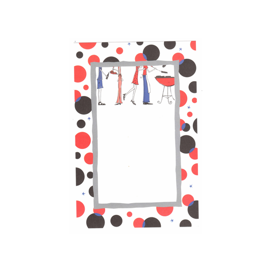RETRO COOKOUT FEET - BLANK INVITATION