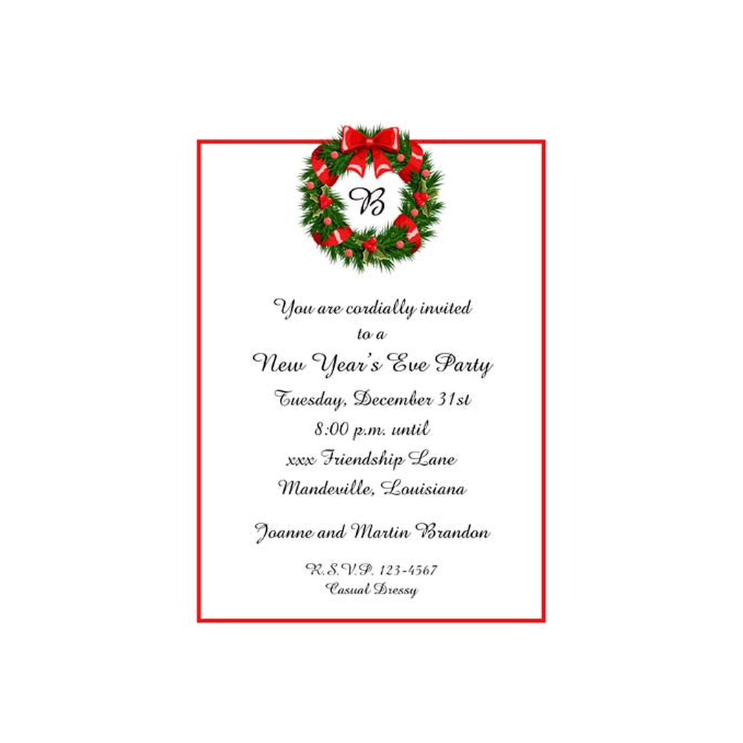 RIBBON WREATH CUSTOM INVITATION