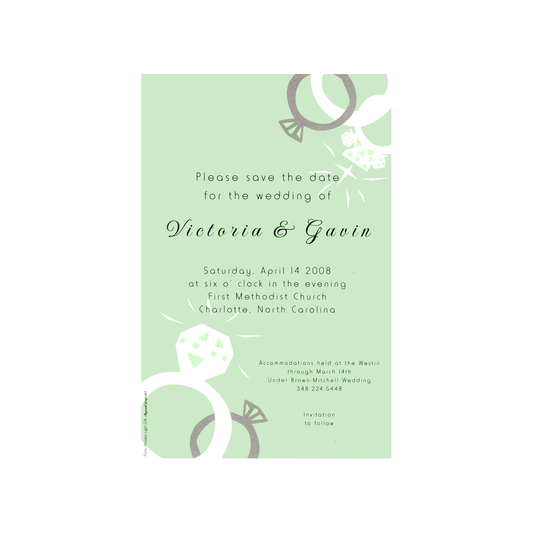 RING BLING -  BLANK INVITATION