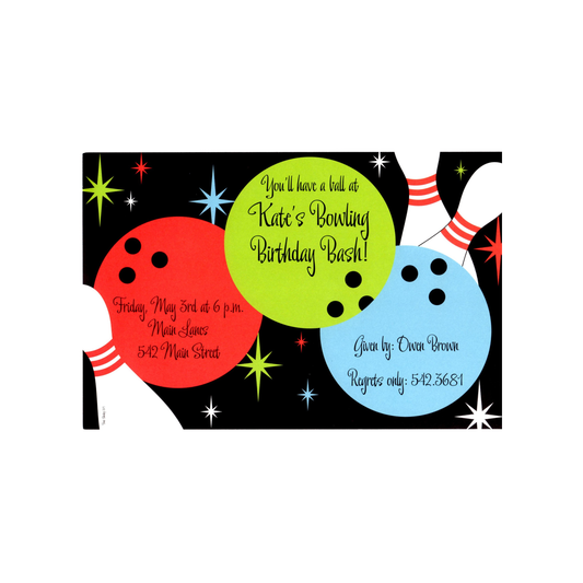 ROCK N BOWL - BLANK STOCK INVITATION