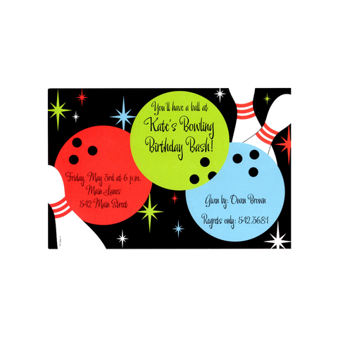 ROCK N BOWL - BLANK STOCK INVITATION
