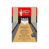 ROCK N BOWL CUSTOM INVITATION