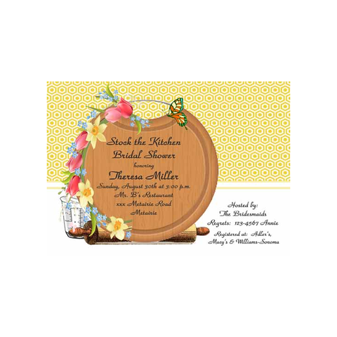 ROUND CUTTING BOARD CUSTOM INVITATION