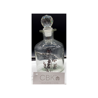 ROUND GLASS BOTTLE WITH STOPPER