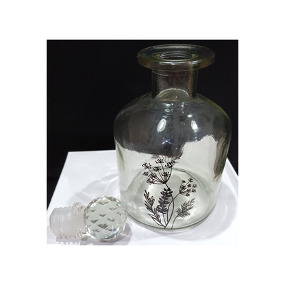ROUND GLASS BOTTLE WITH STOPPER