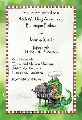 GRILLING GATOR - BLANK STOCK INVITATION