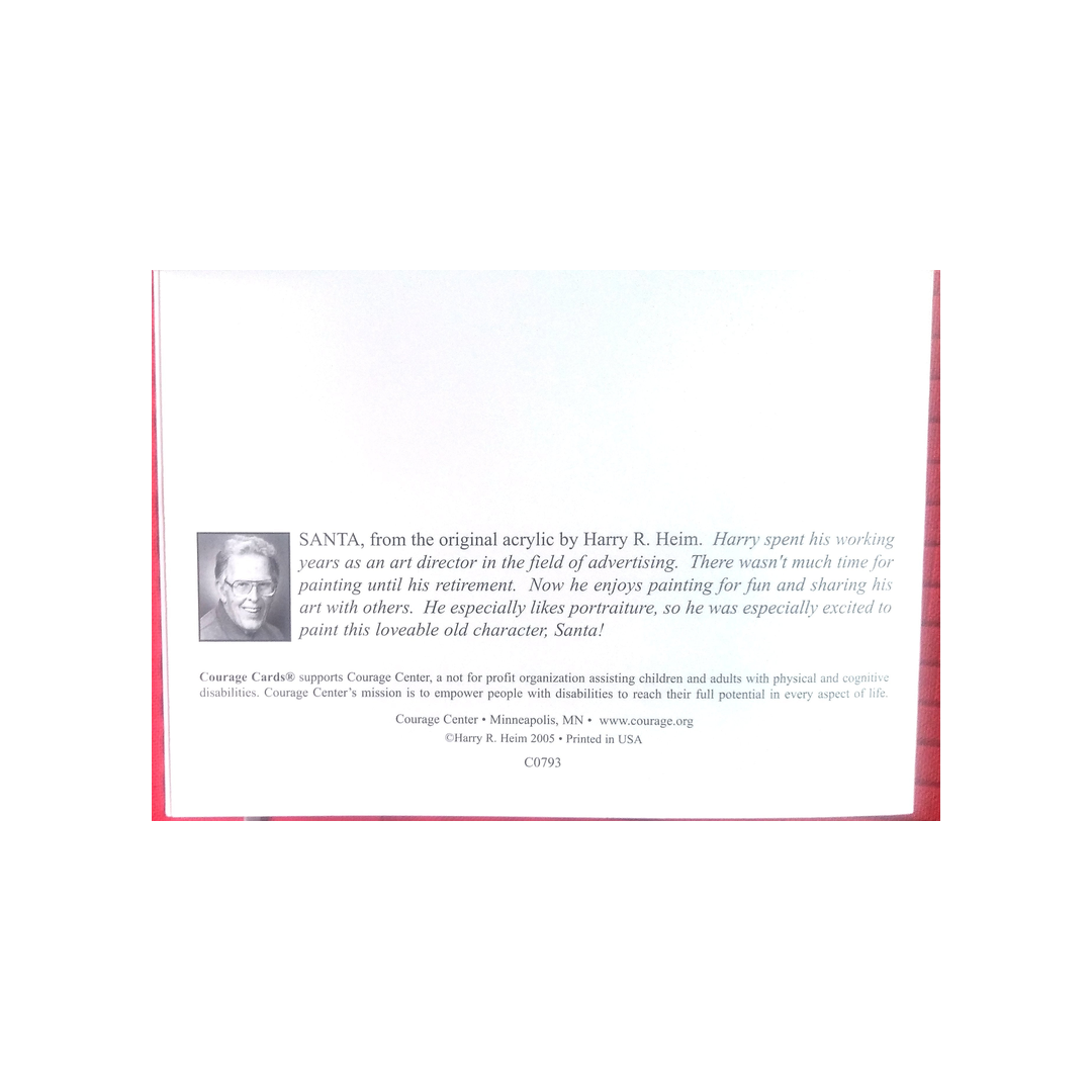 SANTA FACE COURAGE BOXED GREETING CARDS