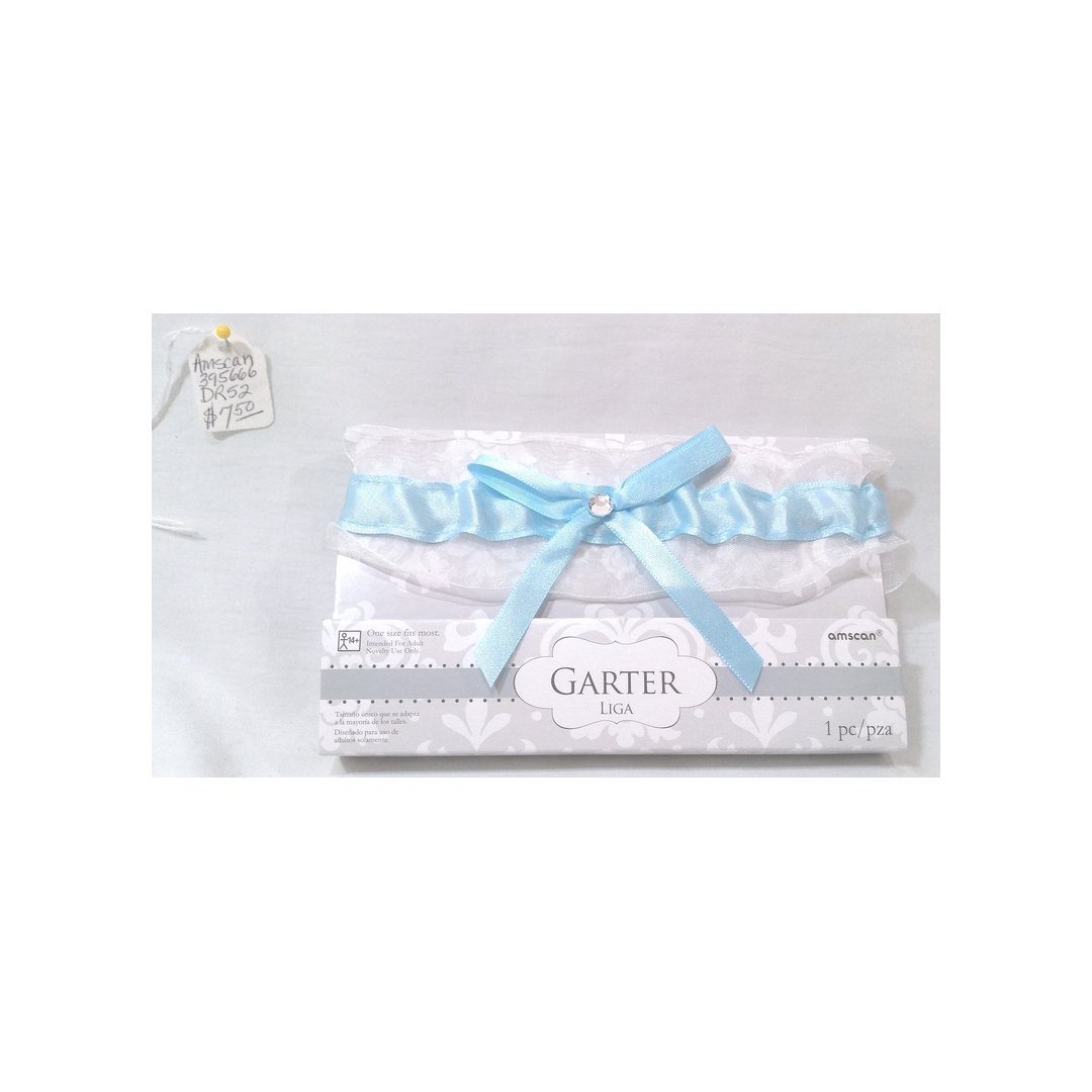 SATIN GARTER LIGHT BLUE