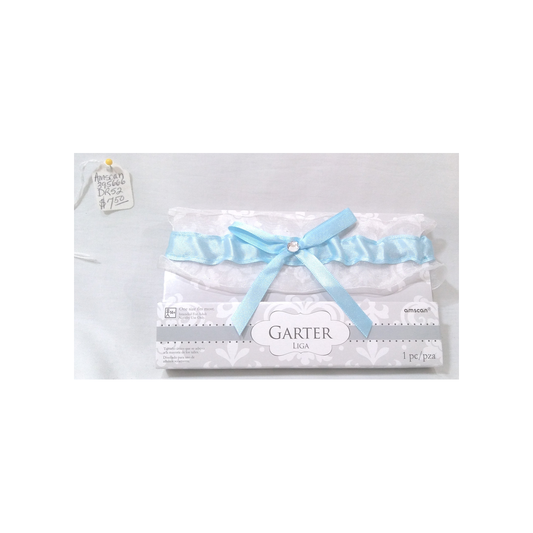 SATIN GARTER LIGHT BLUE