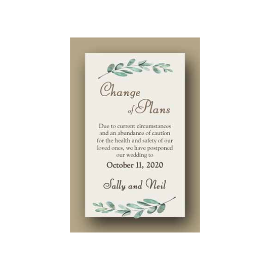 SAVE THE DATE NATURAL GREENERY CUSTOM INVITATION