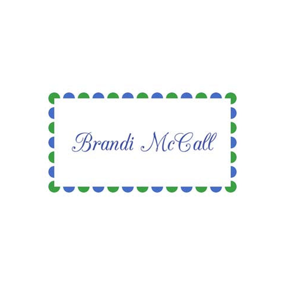 SCALLOP BORDER PERSONALIZED GIFT OR CALLING CARDS
