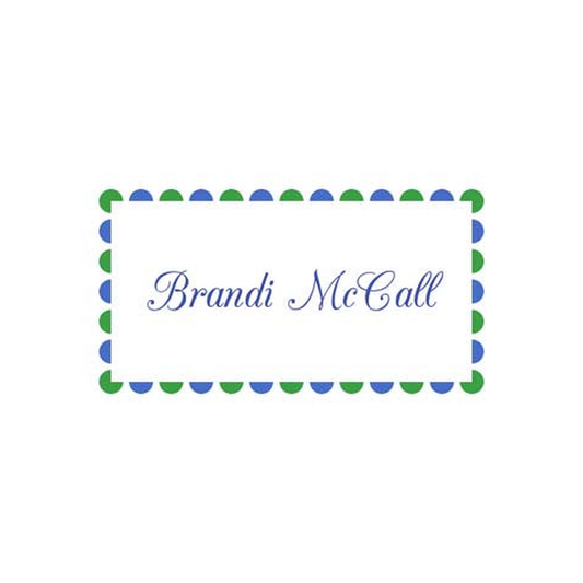 SCALLOP BORDER PERSONALIZED GIFT OR CALLING CARDS