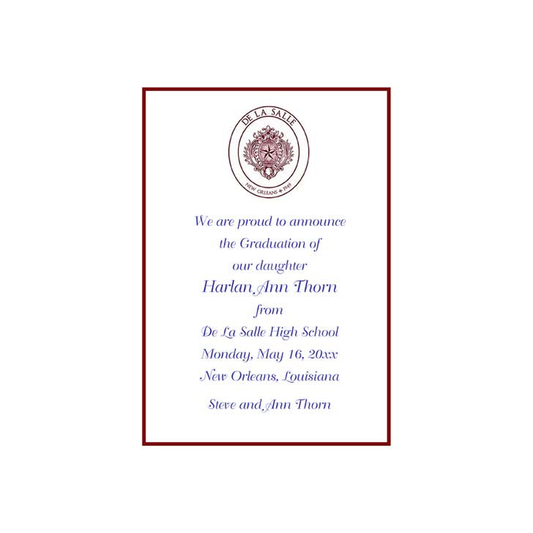 SCHOOL LOGO CUSTOM INVITATION