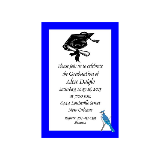 SCHOOL MASCOT OR LOGO CUSTOM INVITATION
