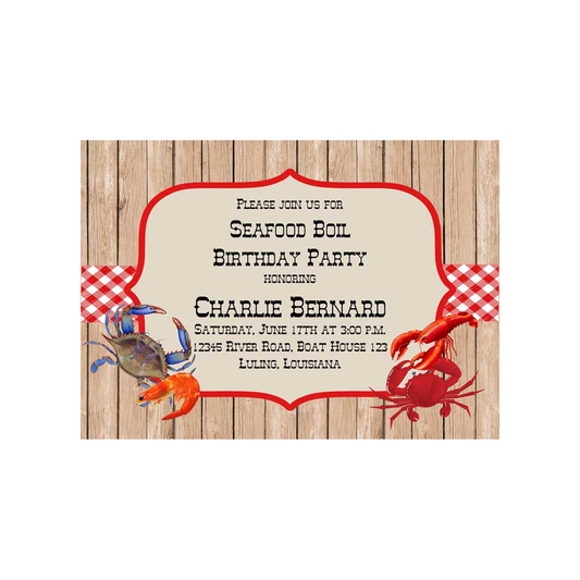 SEAFOOD FEAST CUSTOM INVITATION