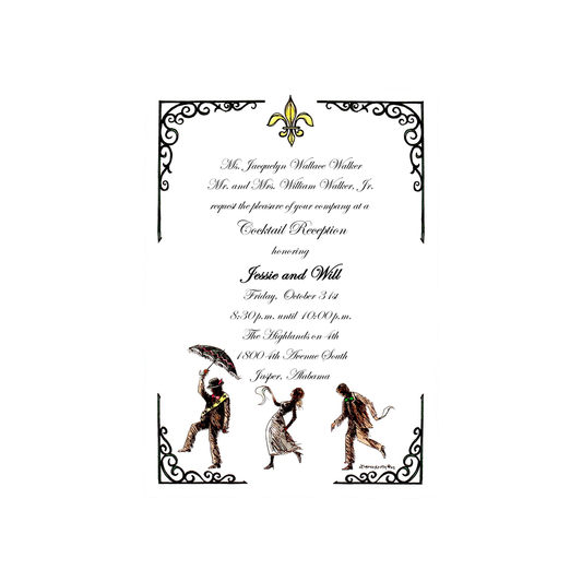 SECOND LINE DANCE - BLANK STOCK INVITATION