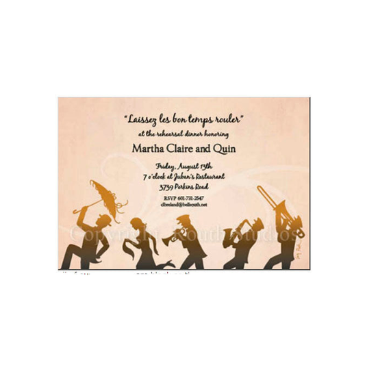 SECOND LINE PARADE - BLANK STOCK INVITATION