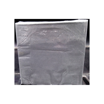 SHIMMERING SILVER PAPER BEVERAGE NAPKINS