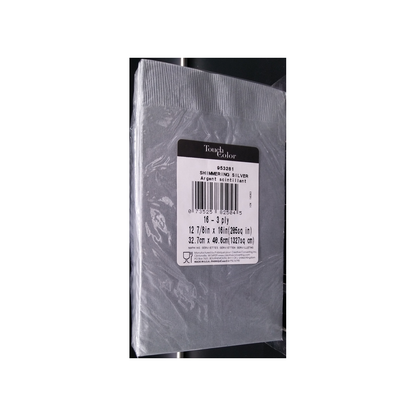 SHIMMERING SILVER PAPER GUEST TOWELS