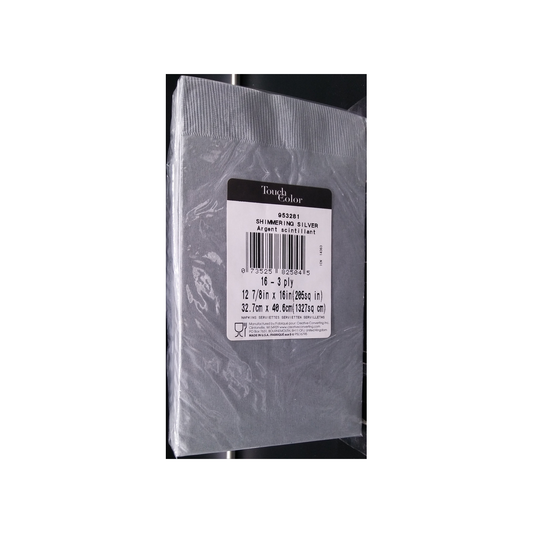 SHIMMERING SILVER PAPER GUEST TOWELS